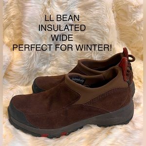 VGC - L. L. Bean Suede winter comfort mocs brown shoes fit 10 snow womens ll